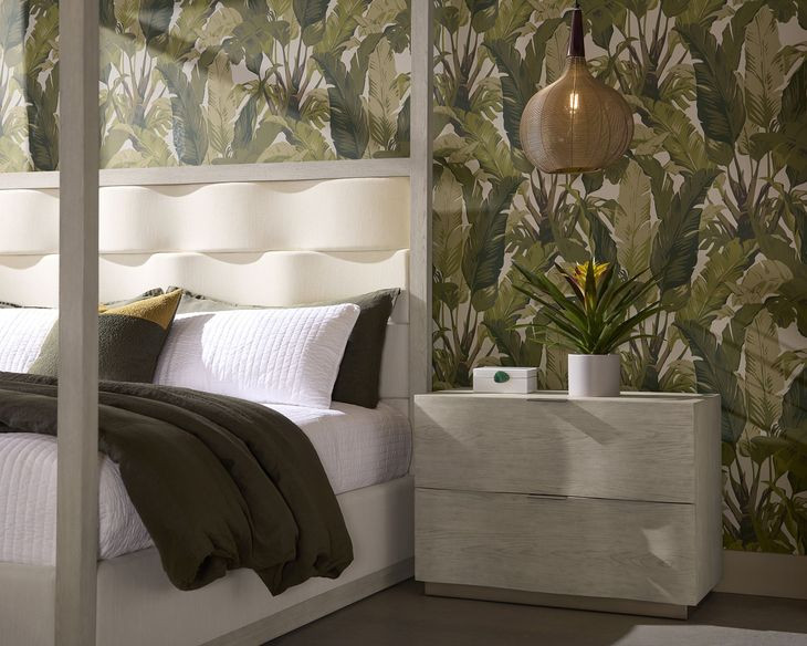 Hoyos Light Wash And Warm Brass Nightstand