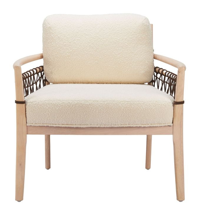 Wezly Ivory Upholstered Accent Chair