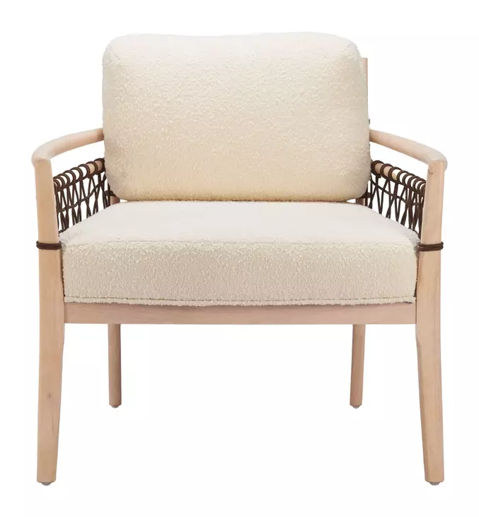 Wezly Ivory Upholstered Accent Chair