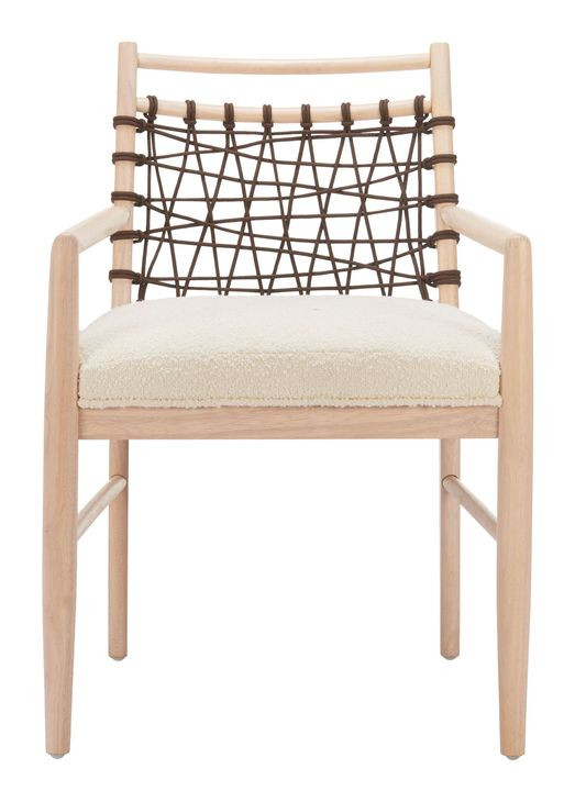 Wezly Ivory Upholstered Dining Chair Set of 2