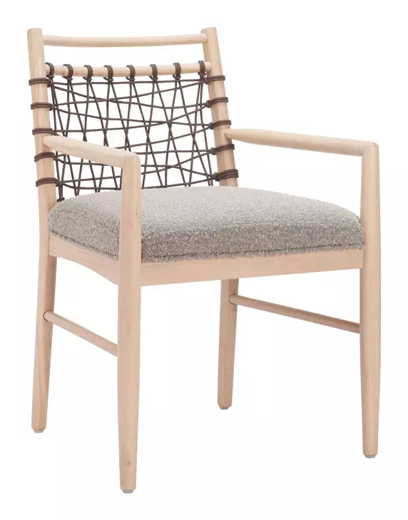Wezly Gray Upholstered Dining Chair Set of 2