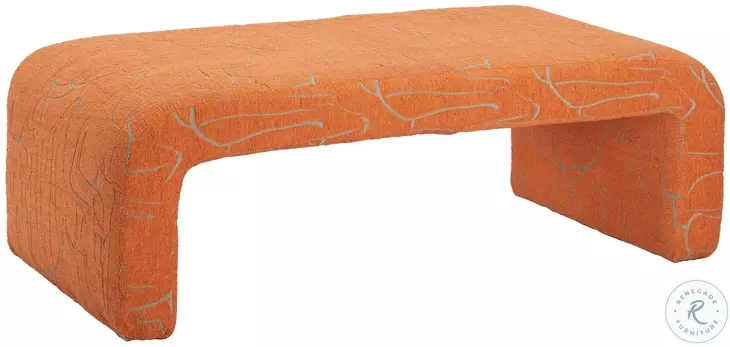 Nendo Abstract Orange Bench
