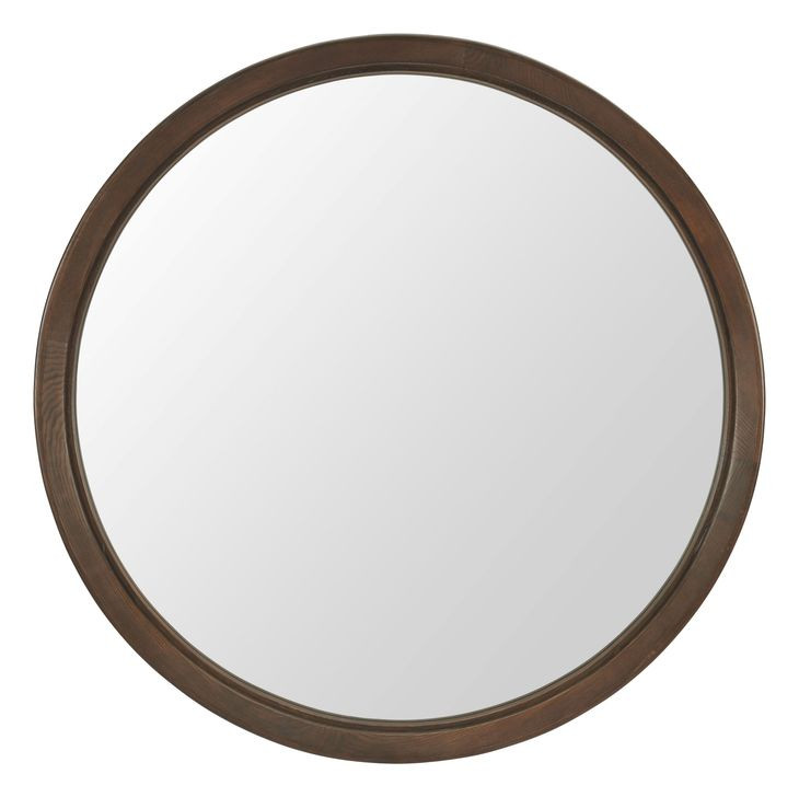 Inikas Espresso Round Wall Mirror
