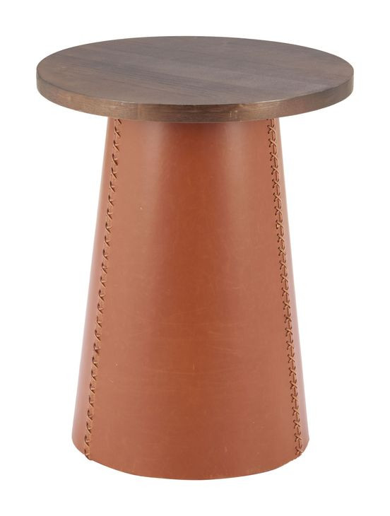 Dikis Brown Round Side Table