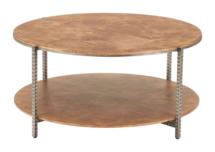 Adna Brown Round Cocktail Table