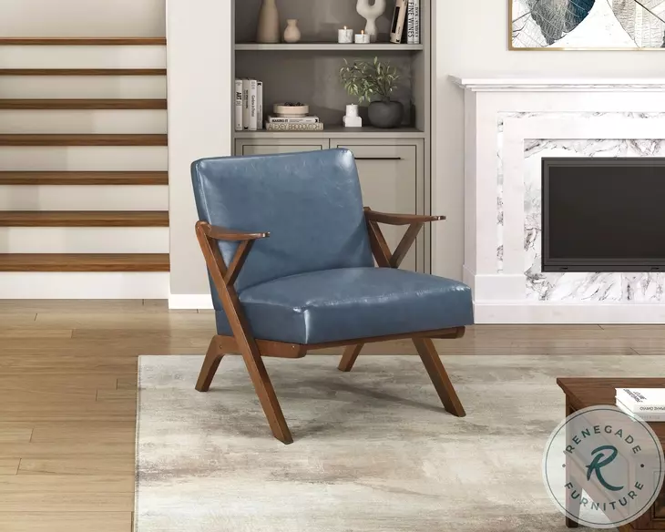 Elliott Blue Accent Chair