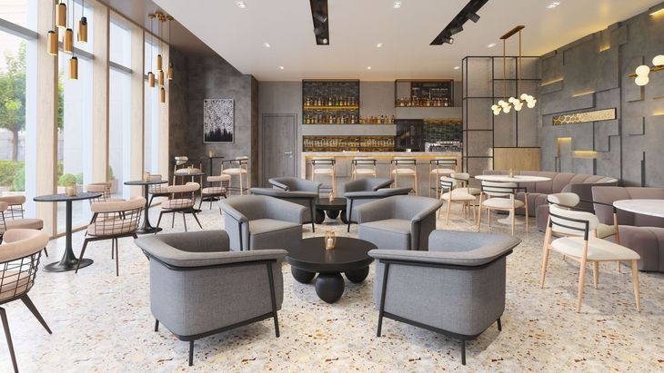 Equinox Oyster Gray Upholstered Dining Chair Set of 2