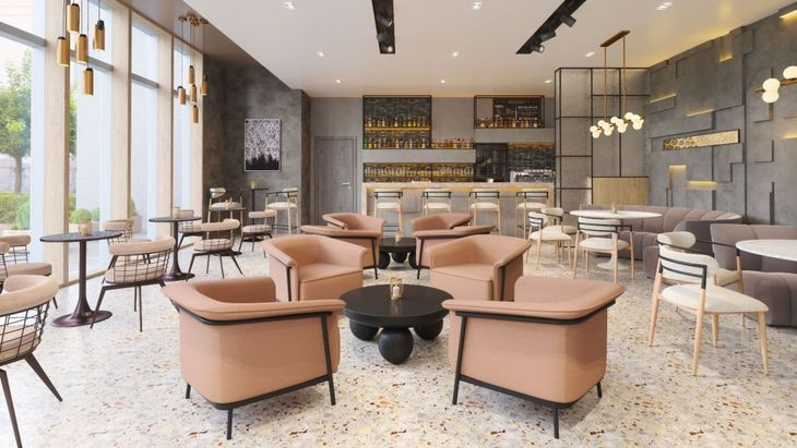 Equinox Oyster Gray Upholstered Dining Arm Chair