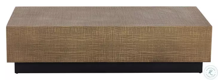 Albans Antique Brass And Black Coffee Table