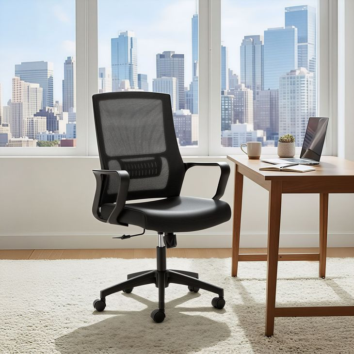 Jett Black Low Back Office Chair