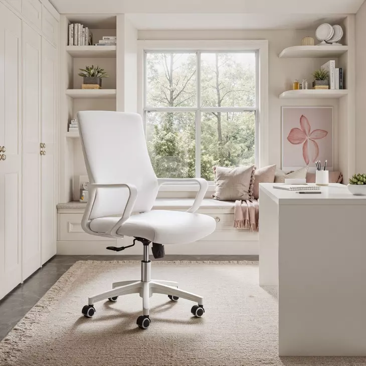 Jett White Low Back Office Chair