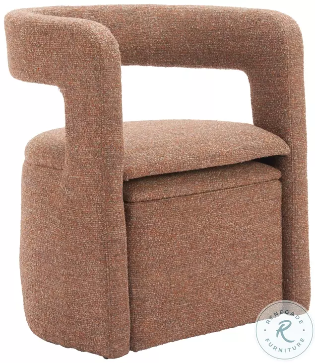 Atria Tawny Brown Accent Chair with Ottoman