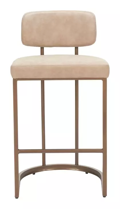 Velar Beige Upholstered Counter Height Stool Set of 2