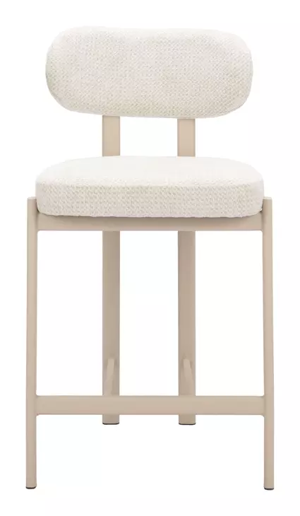 Aurea Light Gray Upholstered Counter Height Stool Set of 2