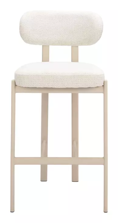 Aurea Light Gray Upholstered Bar Stool Set of 2