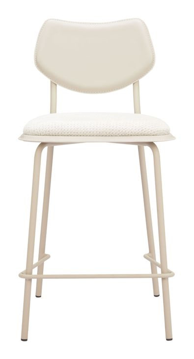 Zeal Light Gray and Taupe Upholstered Counter Height Stool Set of 4