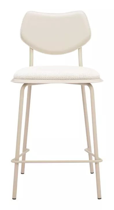 Zeal Light Gray and Taupe Upholstered Counter Height Stool Set of 4