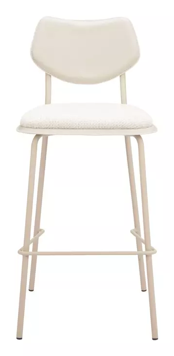 Zeal Light Gray and Taupe Upholstered Bar Stool Set of 4