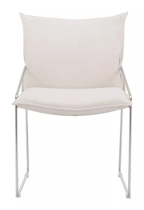 Pola White Upholstered Dining Chair Set of 2
