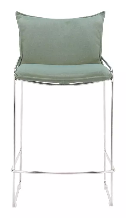 Pola Green Upholstered Counter Height Stool