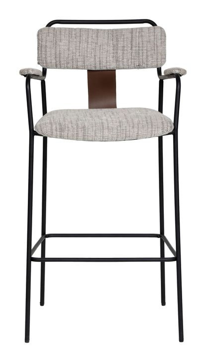 Couva Gray Upholstered Bar Stool Set of 2