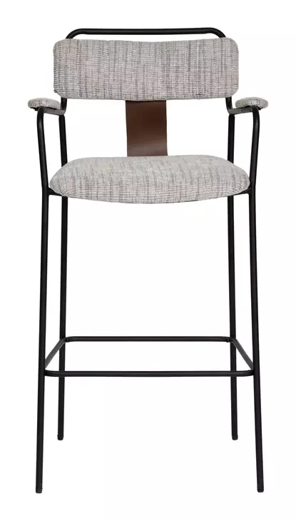 Couva Gray Upholstered Bar Stool Set of 2