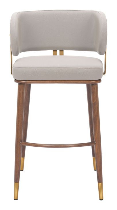 Brew Beige Upholstered Bar Stool