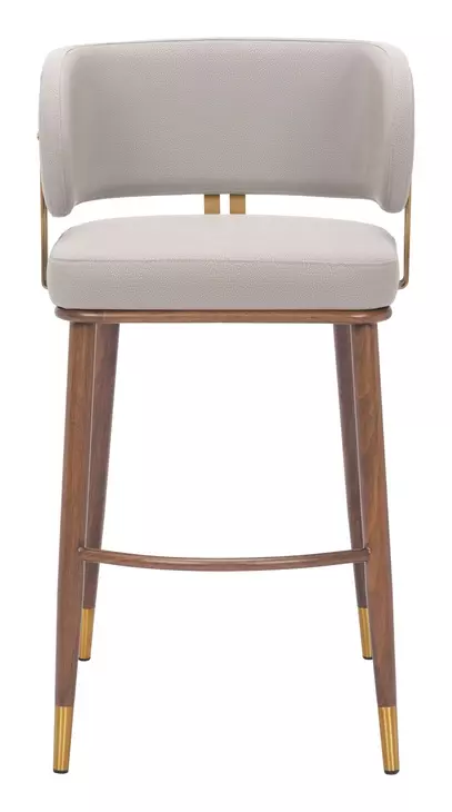 Brew Beige Upholstered Bar Stool