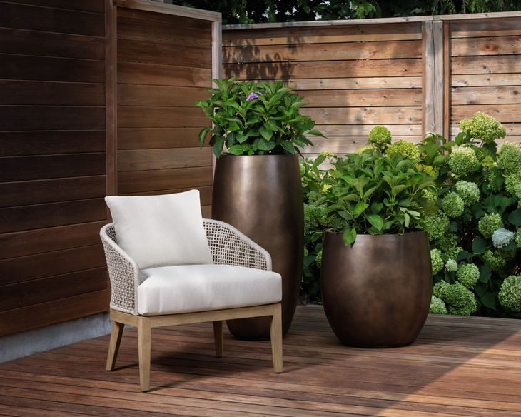 Capri Palazzo Cream Performance Fabric Outdoor Lounge Chair