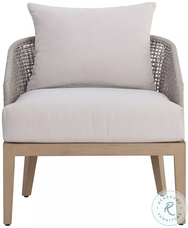 Capri Palazzo Cream Performance Fabric Outdoor Lounge Chair