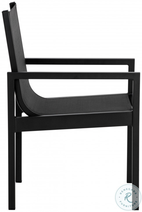 Merano Black Outdoor Dining Arm Chair Set of 2 From Sunpan | Coleman ...