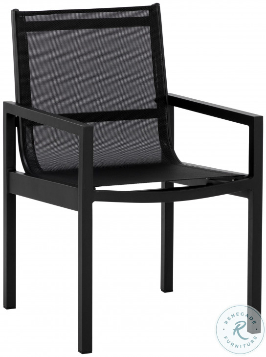 Merano Black Outdoor Dining Arm Chair Set of 2 From Sunpan | Coleman ...