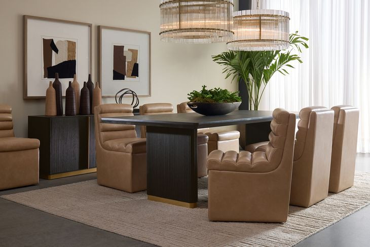 Kalla Charcoal And Natural Rectangular Dining Table