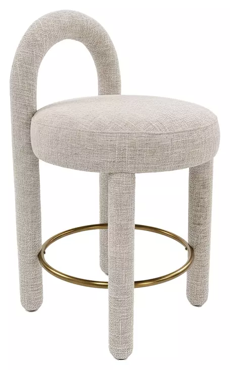 Curco Gray Upholstered Counter Height Stool Set of 2