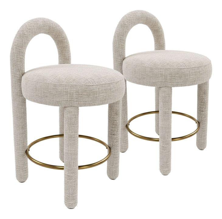 Curco Gray Upholstered Counter Height Stool Set of 2