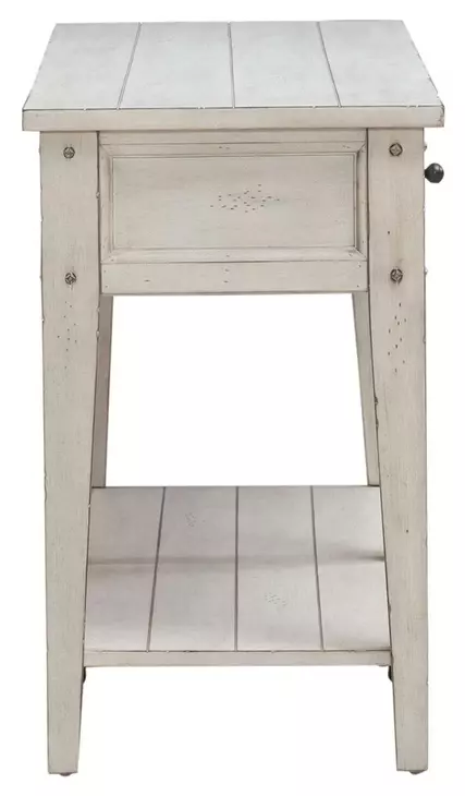 Lake House Weathered White Rectangular Lift Top Occasional Table Set