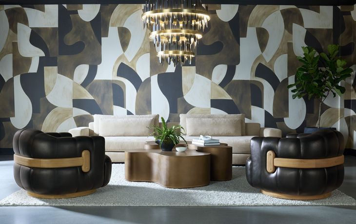 Tadeo Vintage Black Night Swivel Lounge Chair