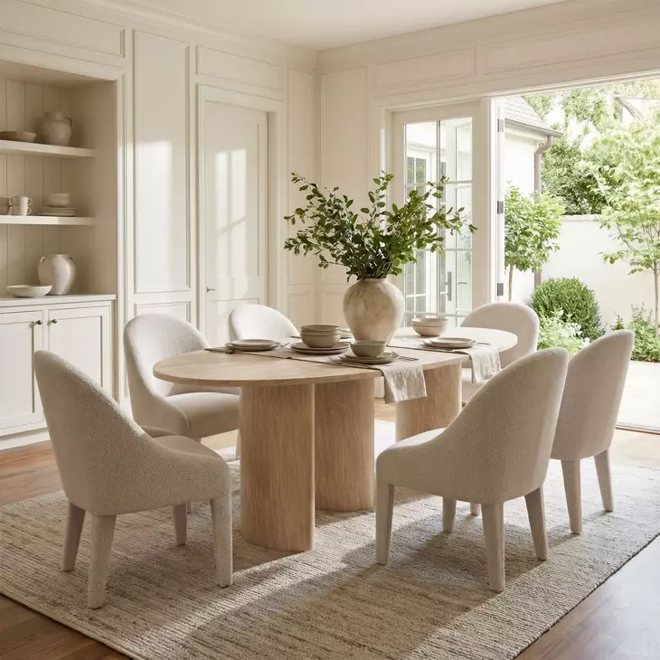 Domo Ivory Upholstered Dining Chair