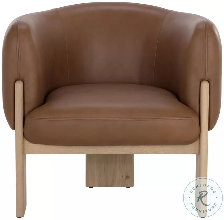 Trine Vintage Camel Lounge Chair