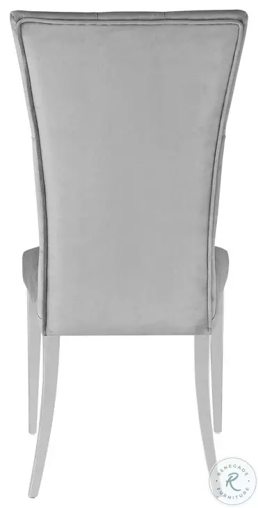 Kerwin Chrome And White Faux Marble Top Rectangle Dining Room Set