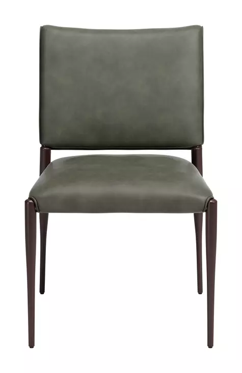 Freesia Olive Green Upholstered Dining Chair Set of 2