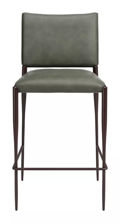 Freesia Olive Green Upholstered Bar Stool Set of 2