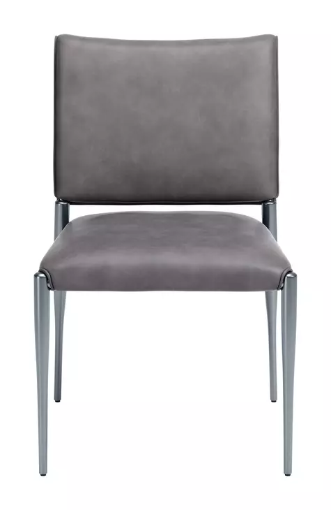 Freesia Charcoal Gray Upholstered Dining Chair Set of 2
