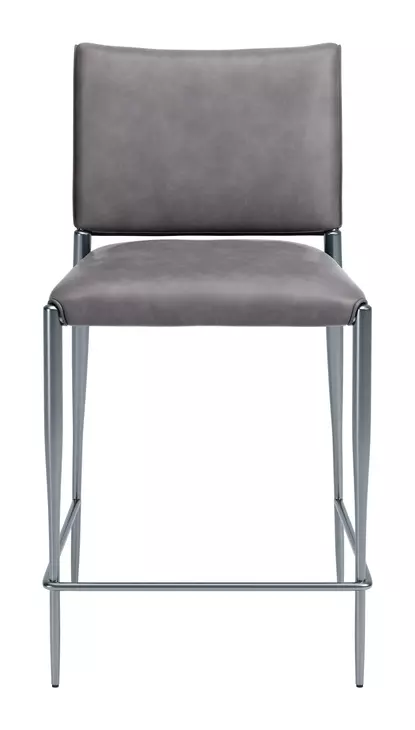 Freesia Charcoal Gray Upholstered Counter Height Stool Set of 2