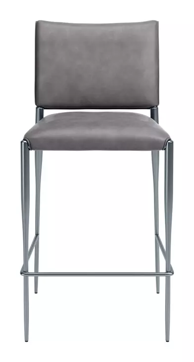 Freesia Charcoal Gray Upholstered Bar Stool Set of 2