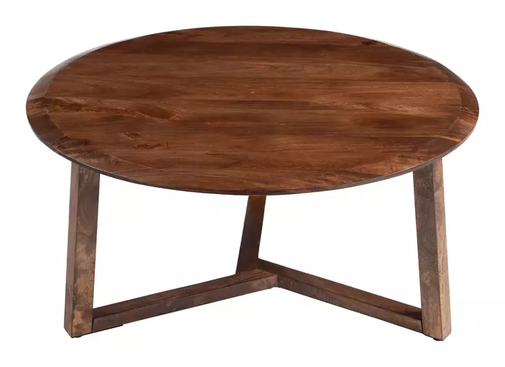 Macaria Walnut Round Coffee Table