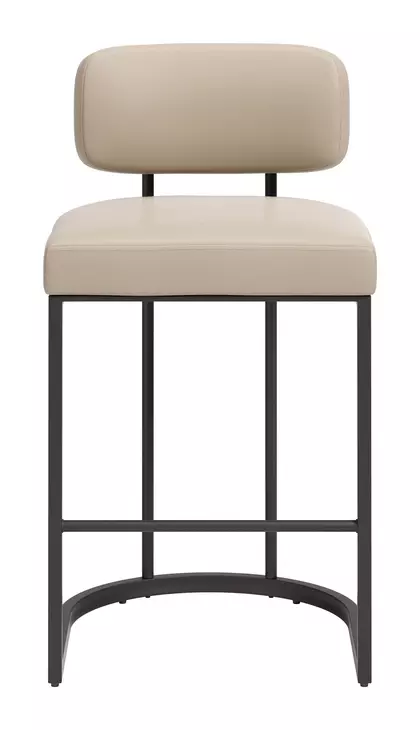 Velar Beige and Gray Upholstered Counter Height Stool Set of 2