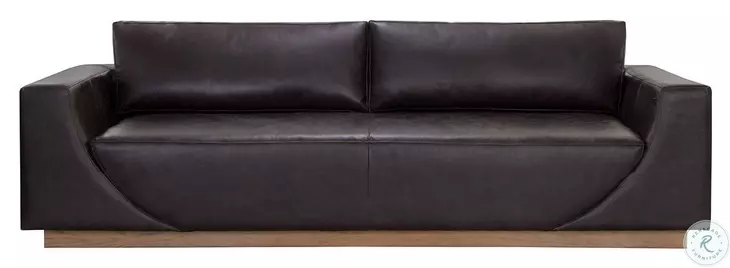 Anakin Tuscany Warm Black Leather Sofa