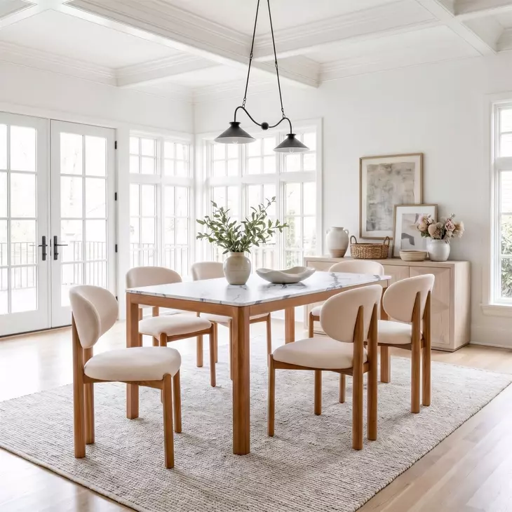 Rosetta Beige Upholstered Dining Chair Set of 2