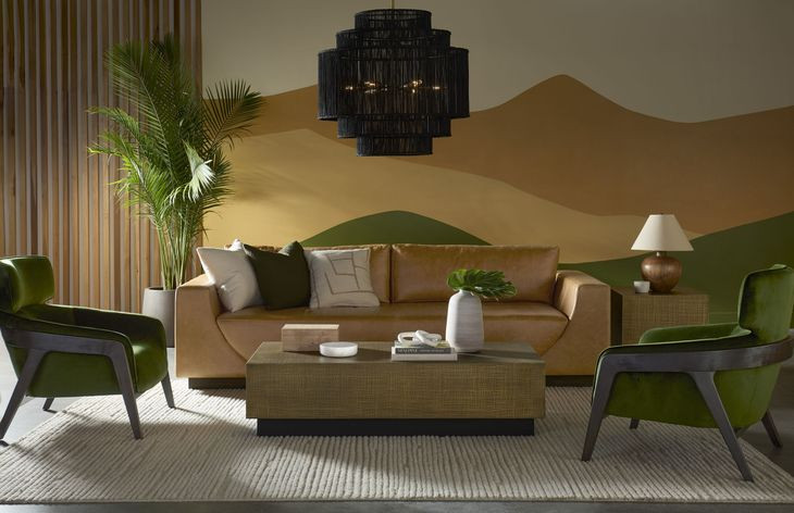 Albans Antique Brass And Black Occasional Table Set